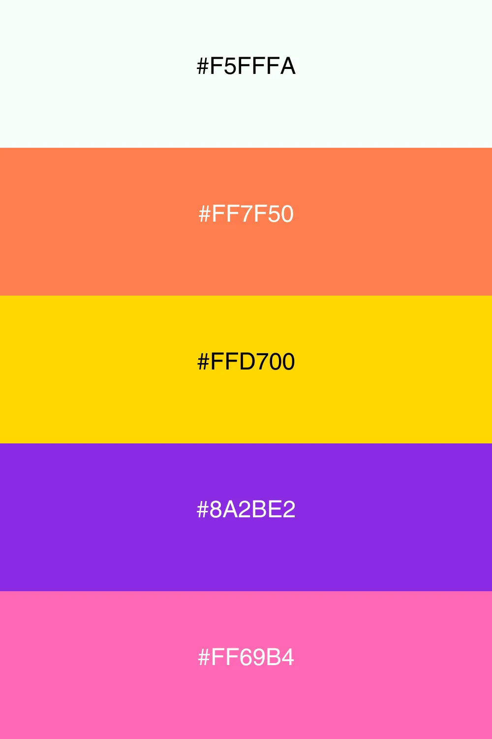 A retro palette with vibrant colors and playful vibes.