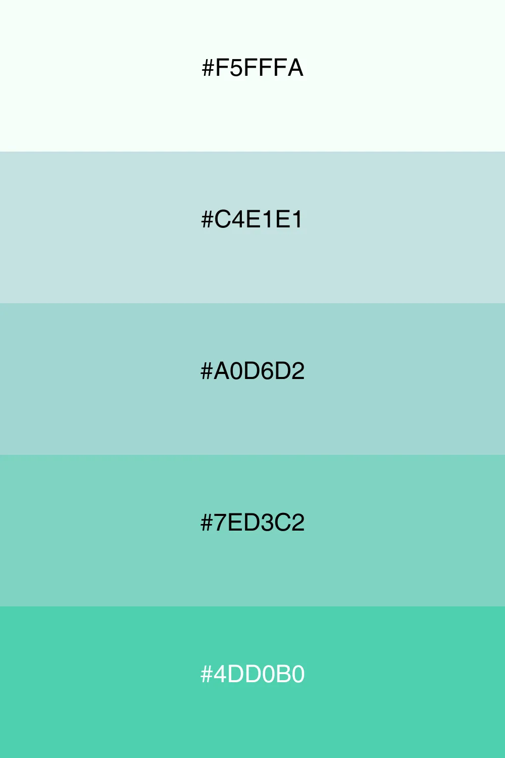 A cool palette reminiscent of a refreshing oasis.