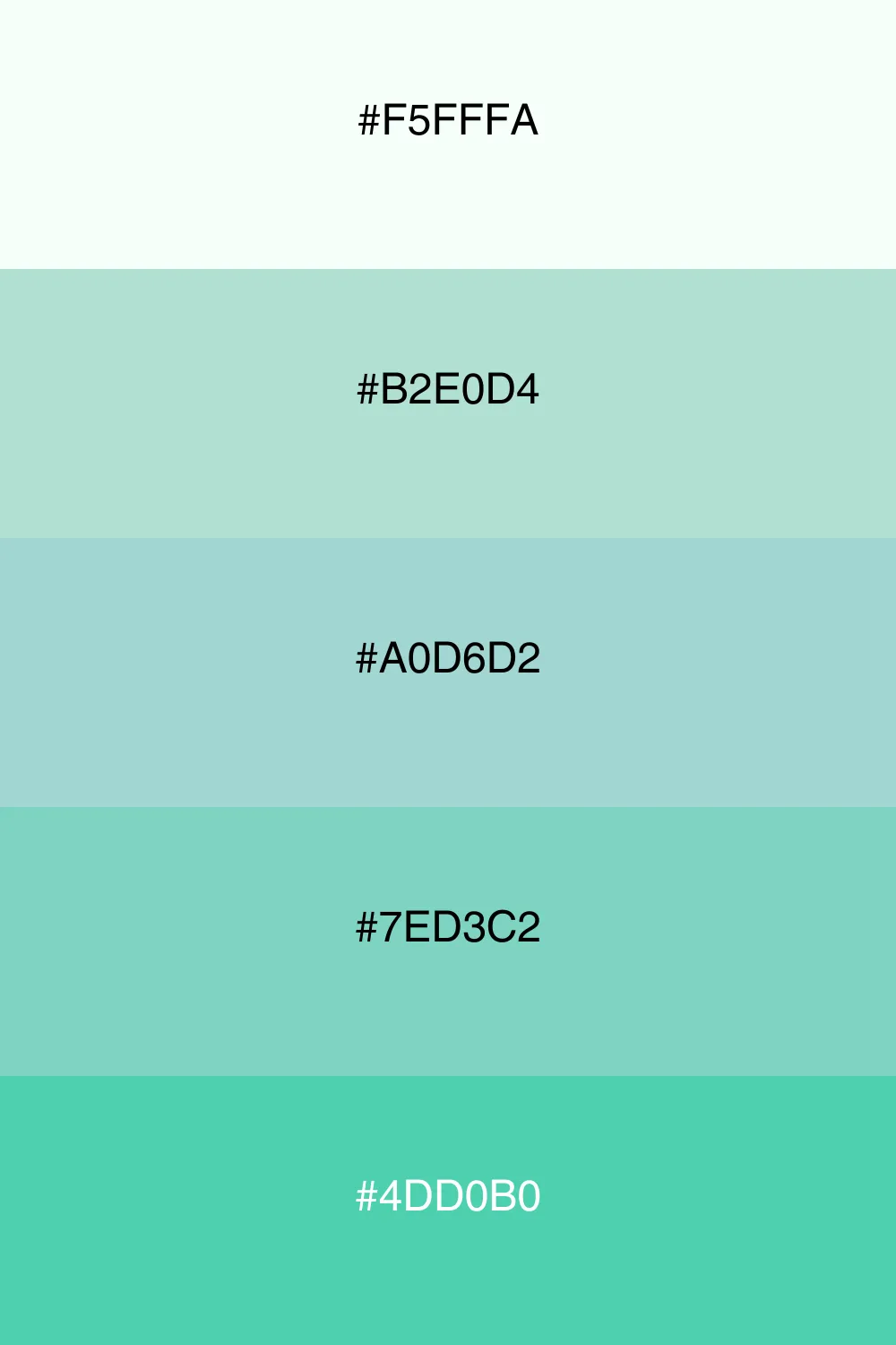 A refreshing palette evoking calm and nature.