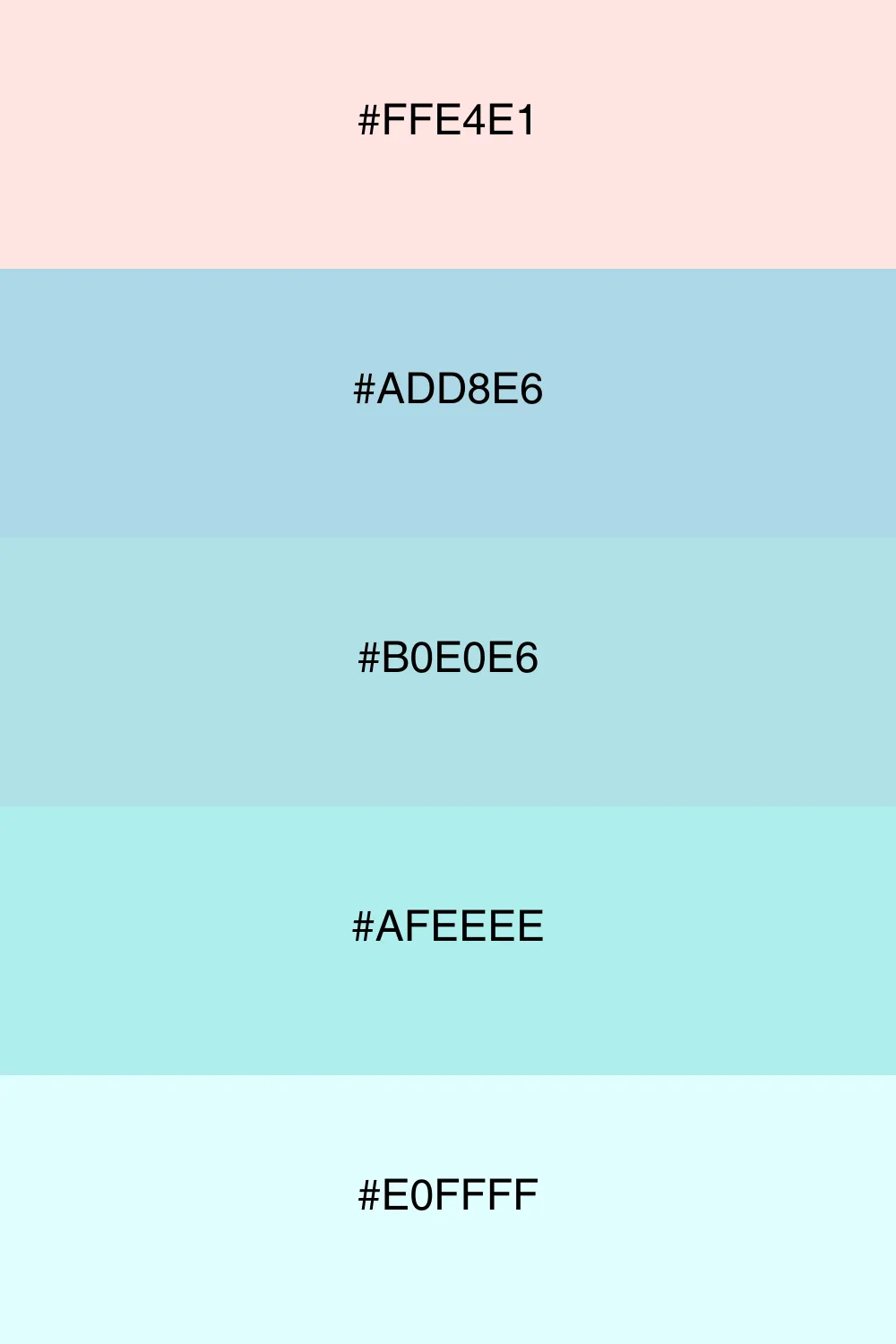 A cool and refreshing palette that feels serene and calm.