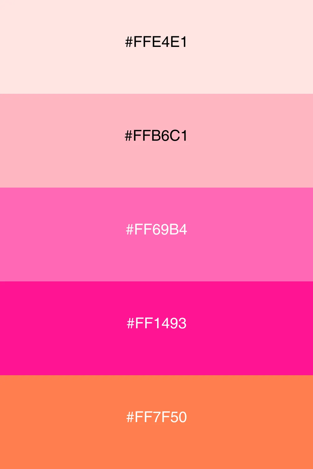 A soft and romantic pastel palette for gentle designs.