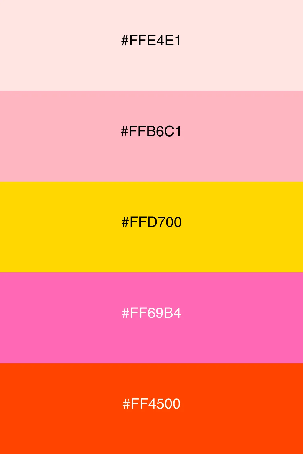 A playful and whimsical palette full of bright colors.