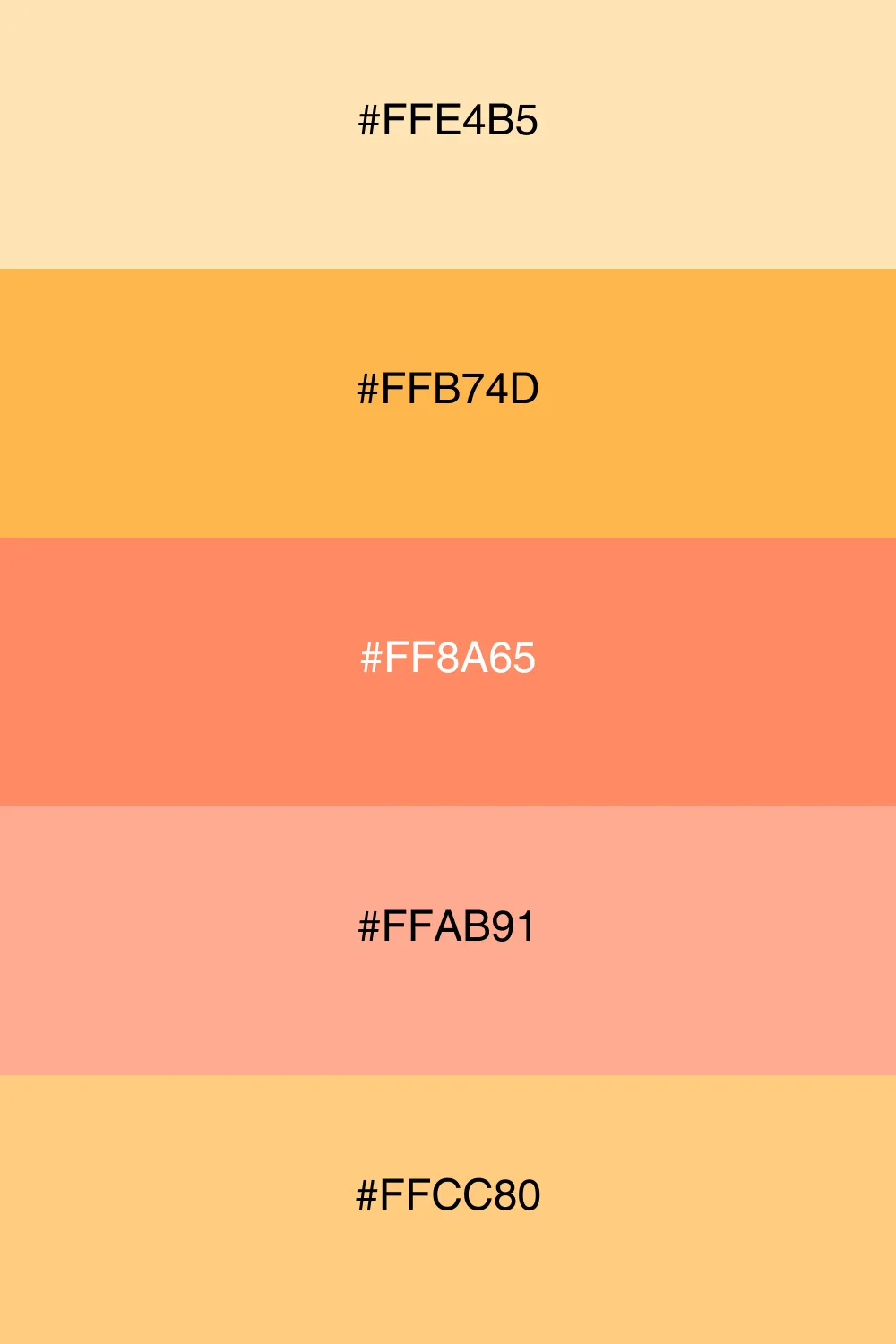 A warm palette inspired by a cheerful sunrise.