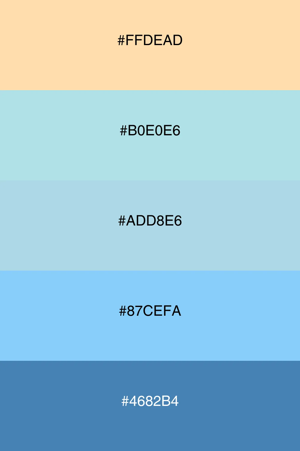 A cool palette that evokes a refreshing breeze.