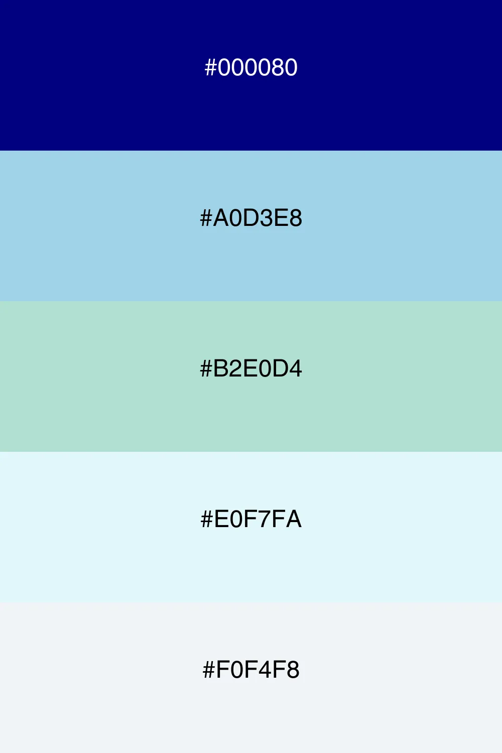 A cool and fresh palette that feels light and inviting.