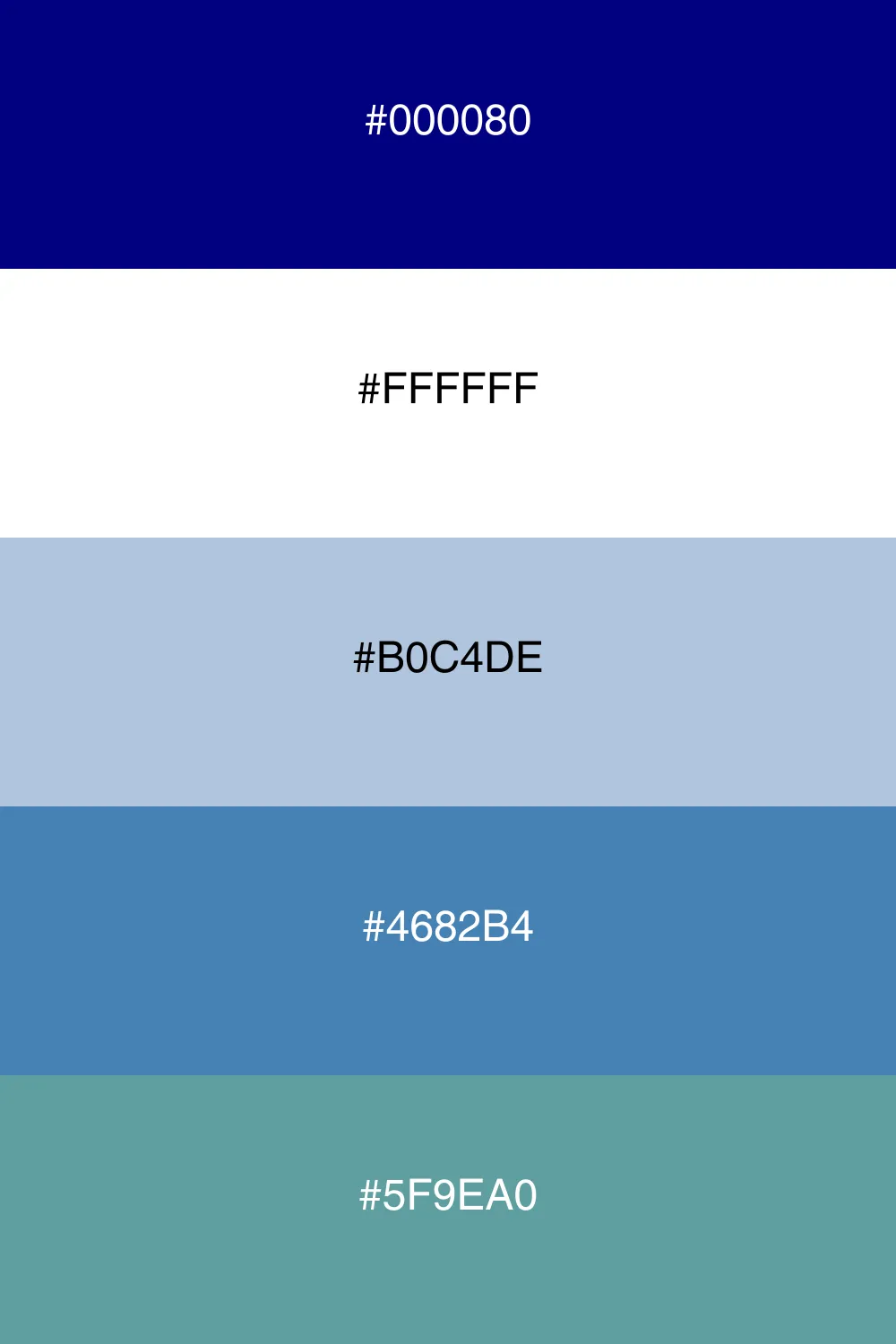 A tranquil palette evoking calm ocean vibes.