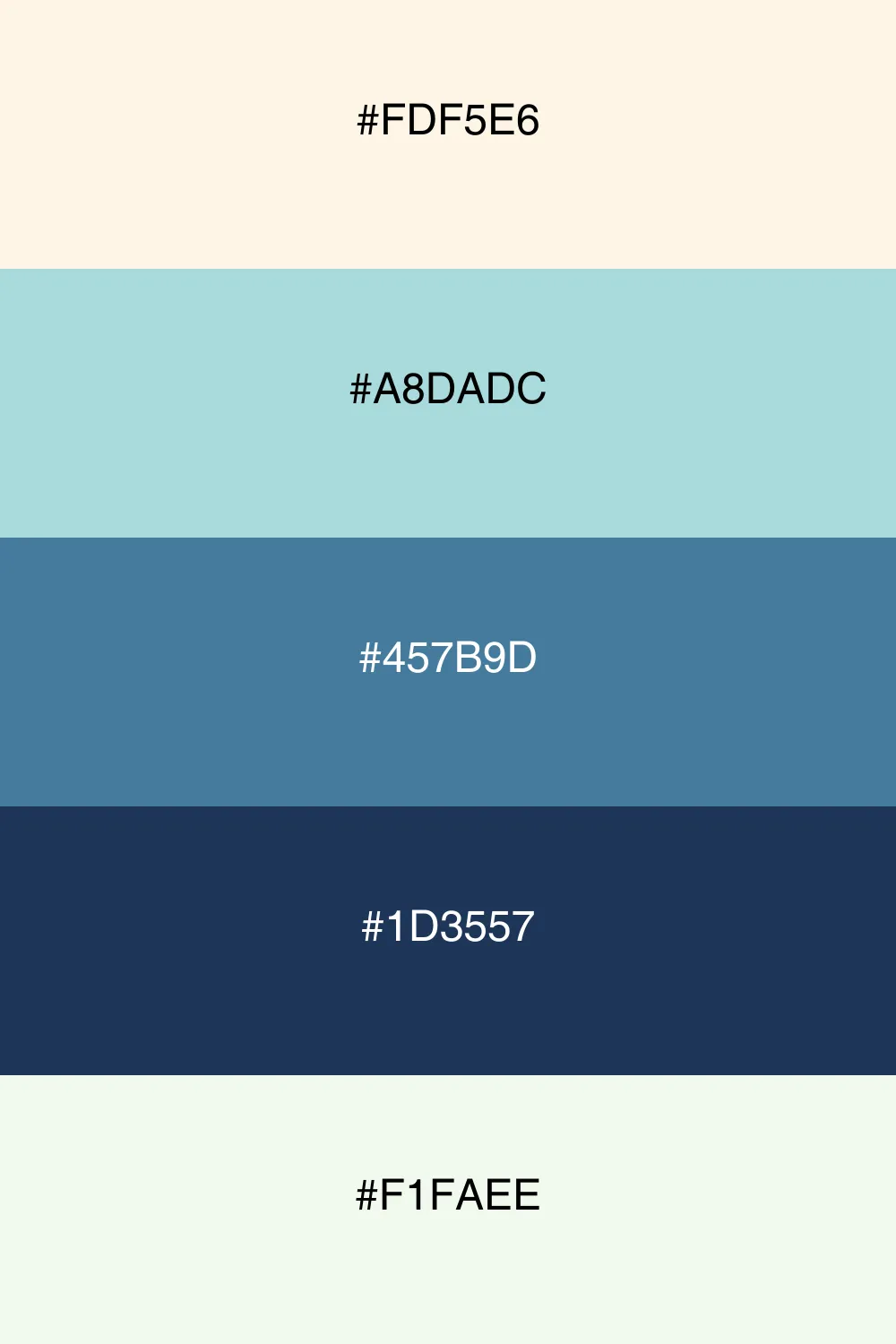 A cool palette inspired by serene natural landscapes.