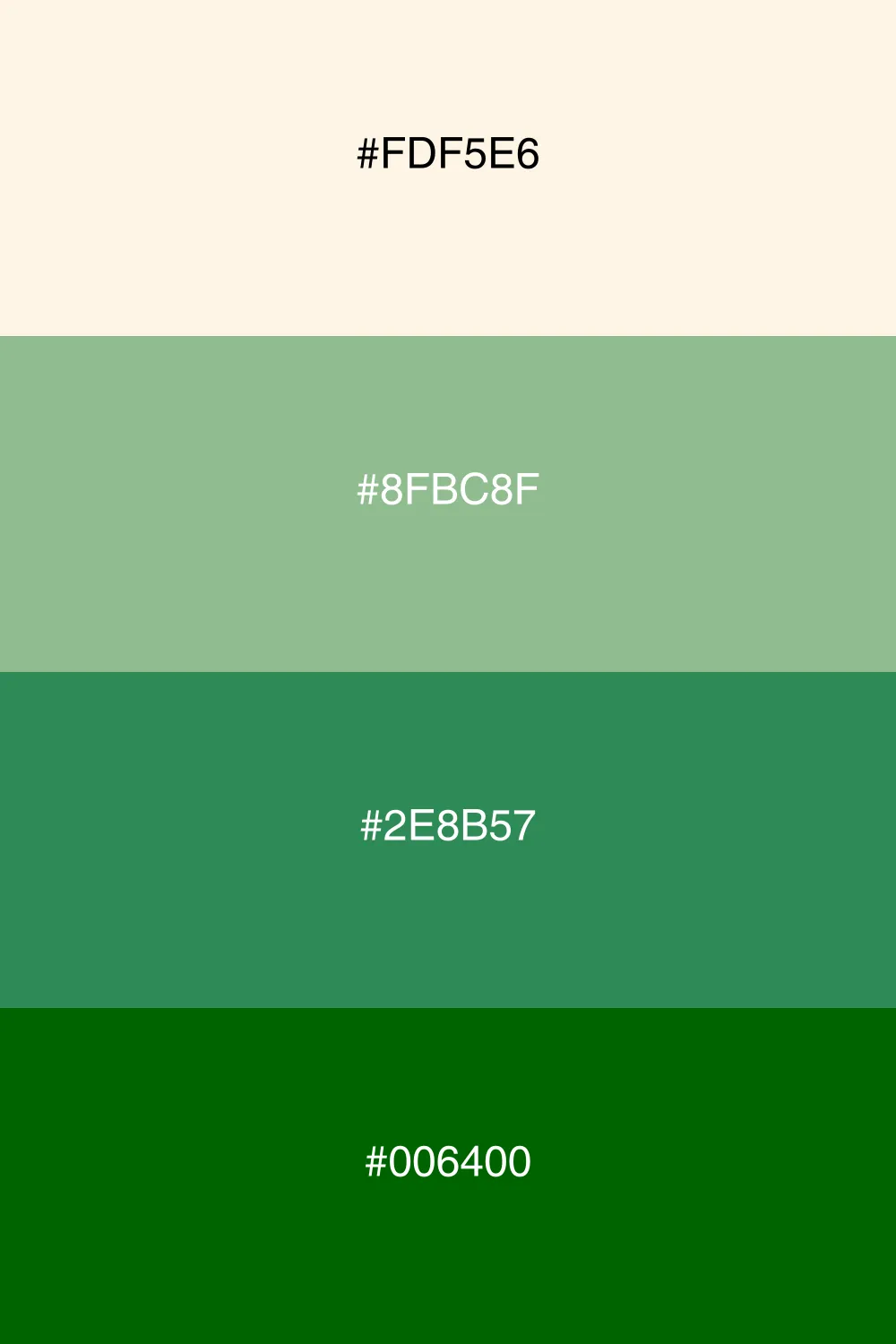 A natural palette inspired by lush forest greens.
