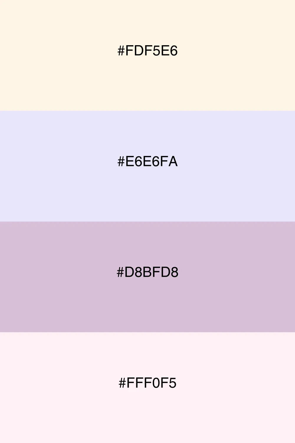 A soft and romantic palette with gentle lavender hues.