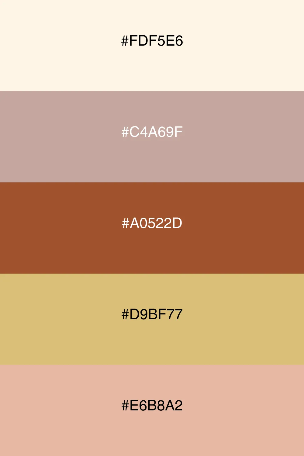 A rustic palette that embodies charm and natural beauty.