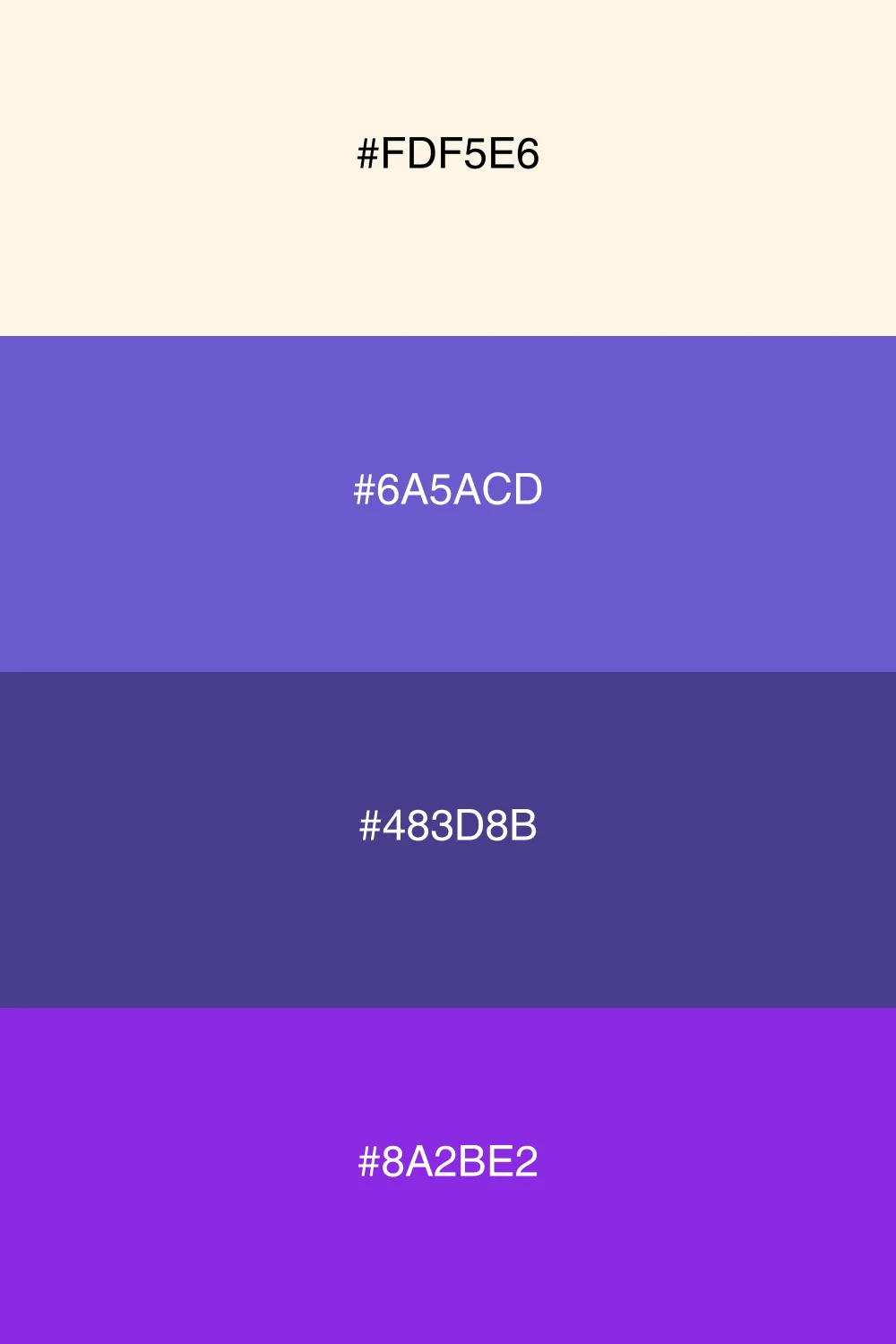 A luxurious palette with bold royal purple tones.
