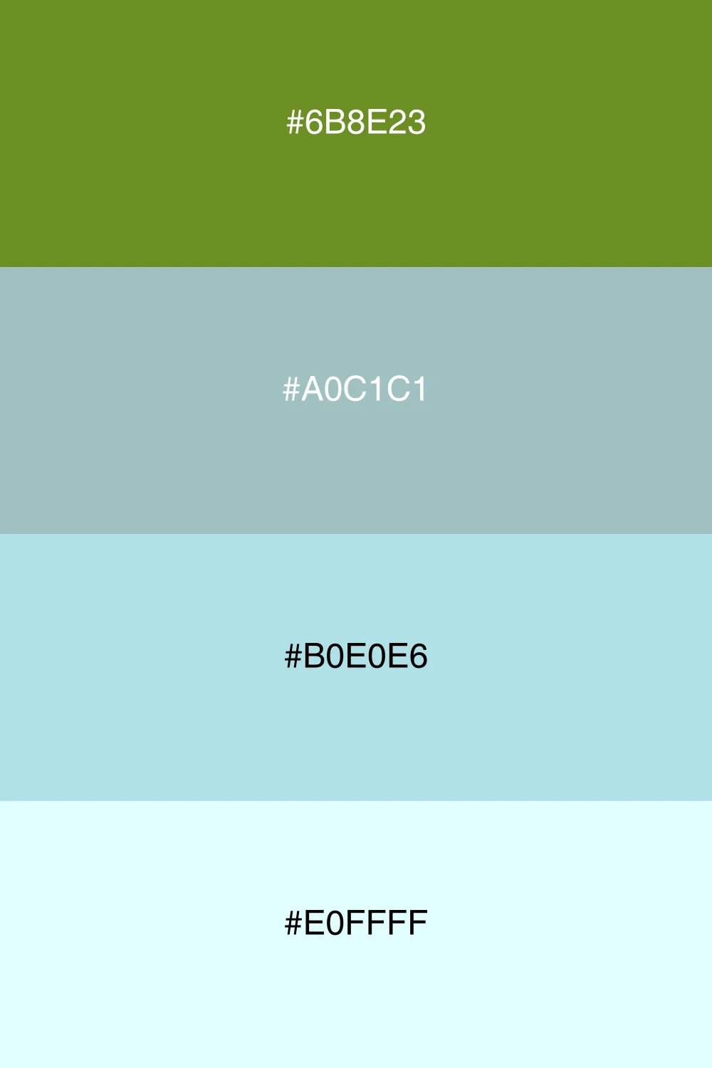 A refreshing cool palette that evokes tranquility.
