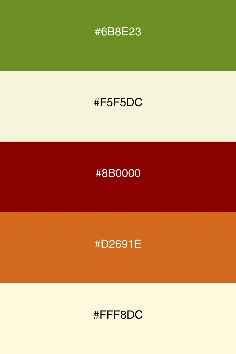 An elegant palette with rich, warm tones for sophistication.