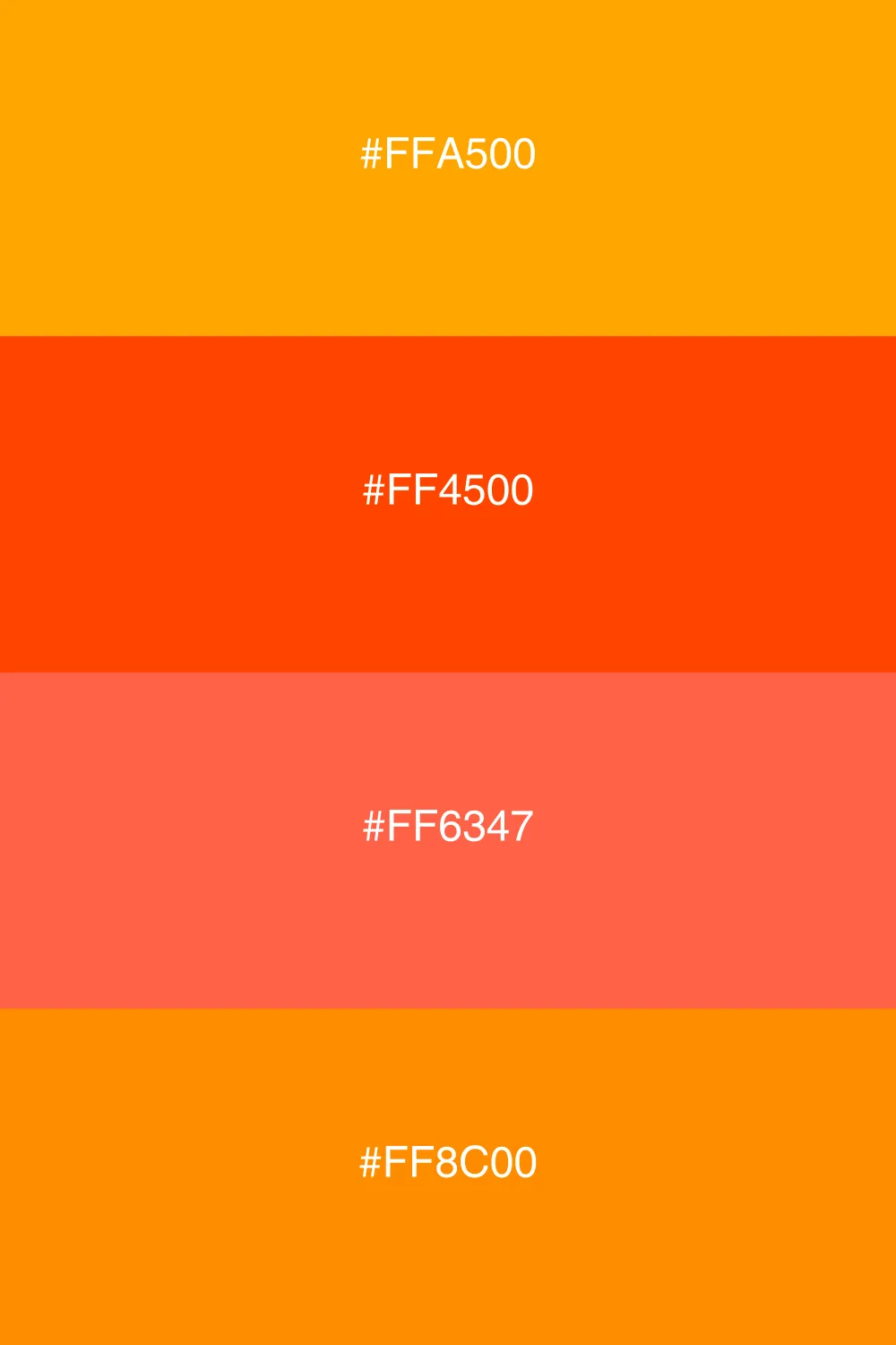 A bold palette capturing the essence of a fiery sunset.