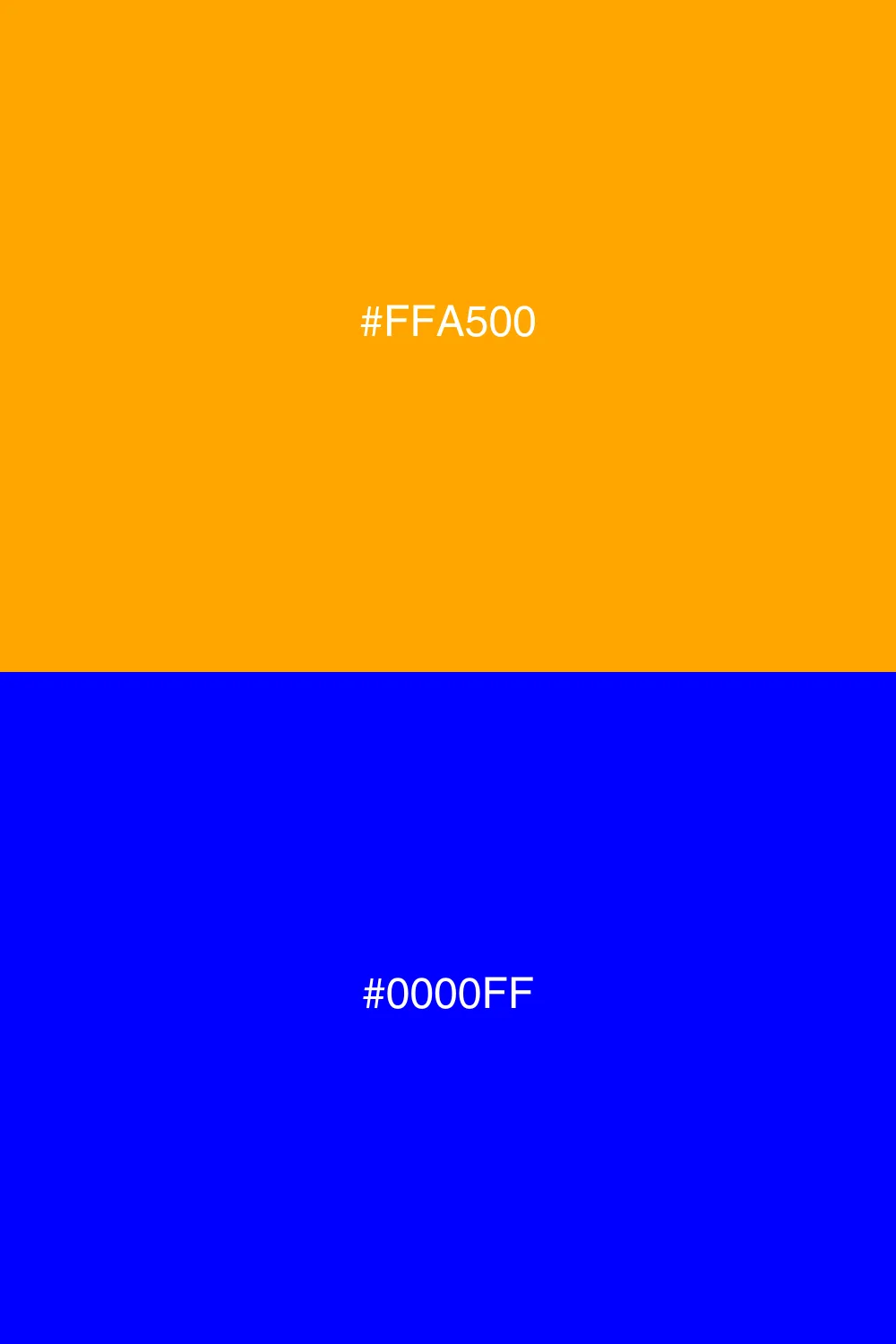 High contrast, vibrant pairing.