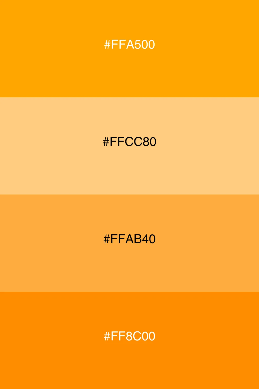 A vibrant palette inspired by warm sunset hues.