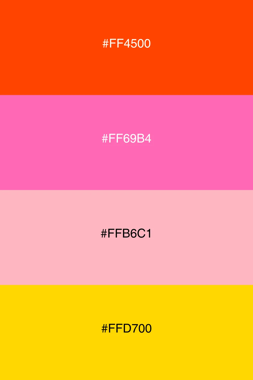 A fun and vibrant palette inspired by flamingos.