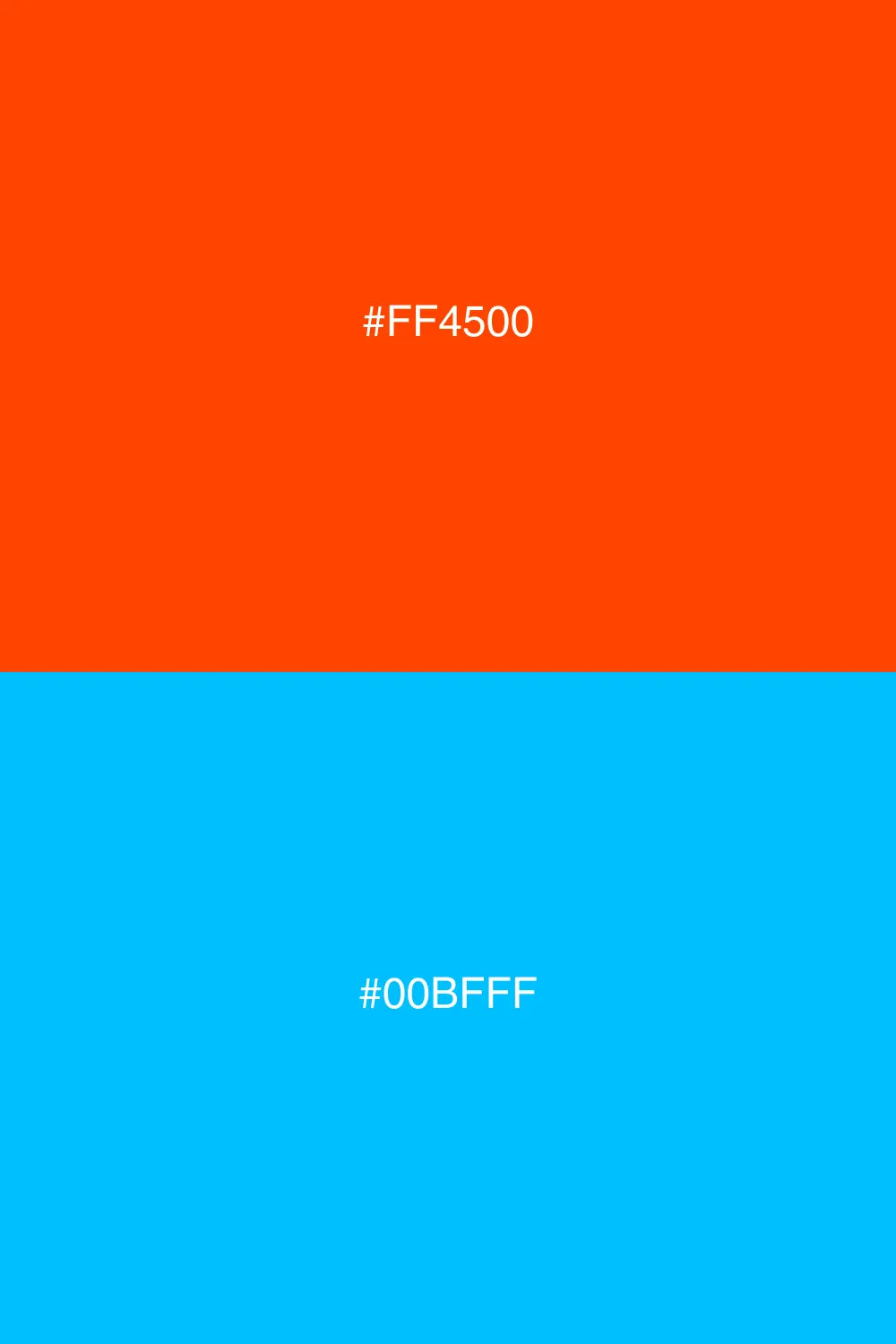 High contrast with a cool blue.