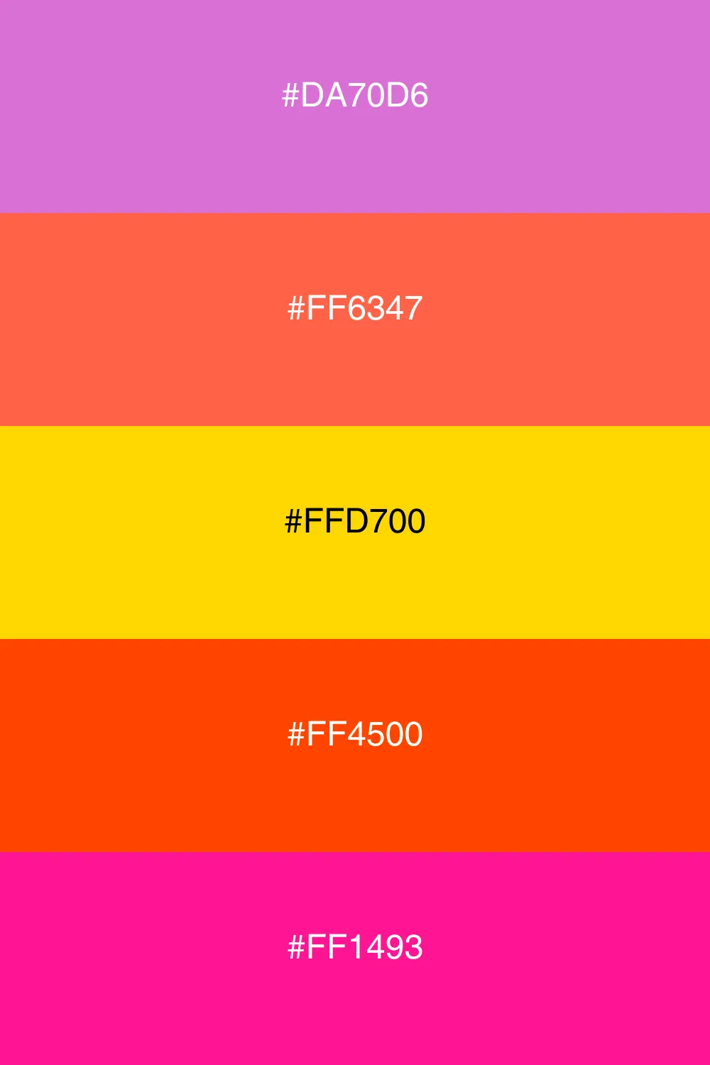 A bold and festive palette full of vibrant colors.