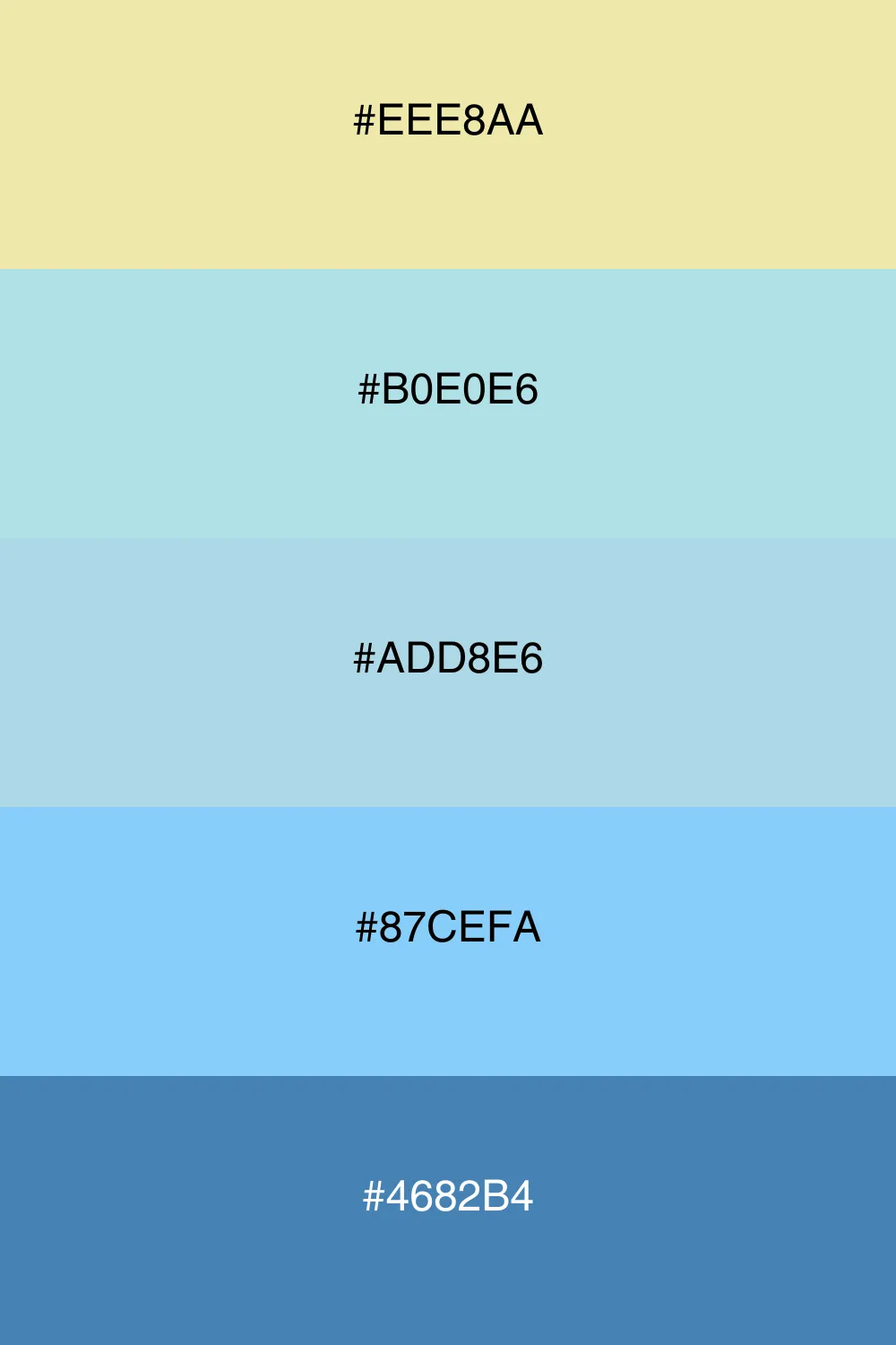 A serene palette with cool hues for a refreshing vibe.