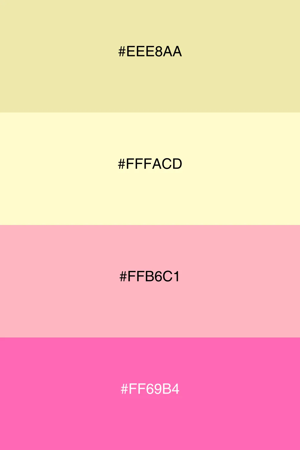A playful and cheerful palette inspired by lemonade.