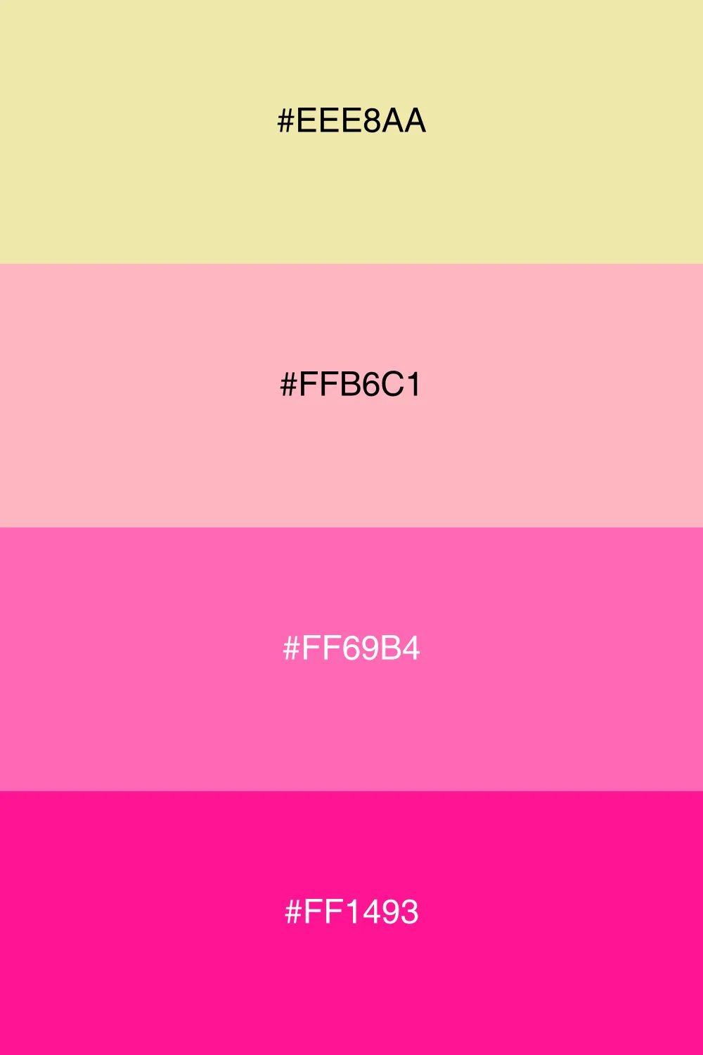 A bright and cheerful palette inspired by spring blooms.
