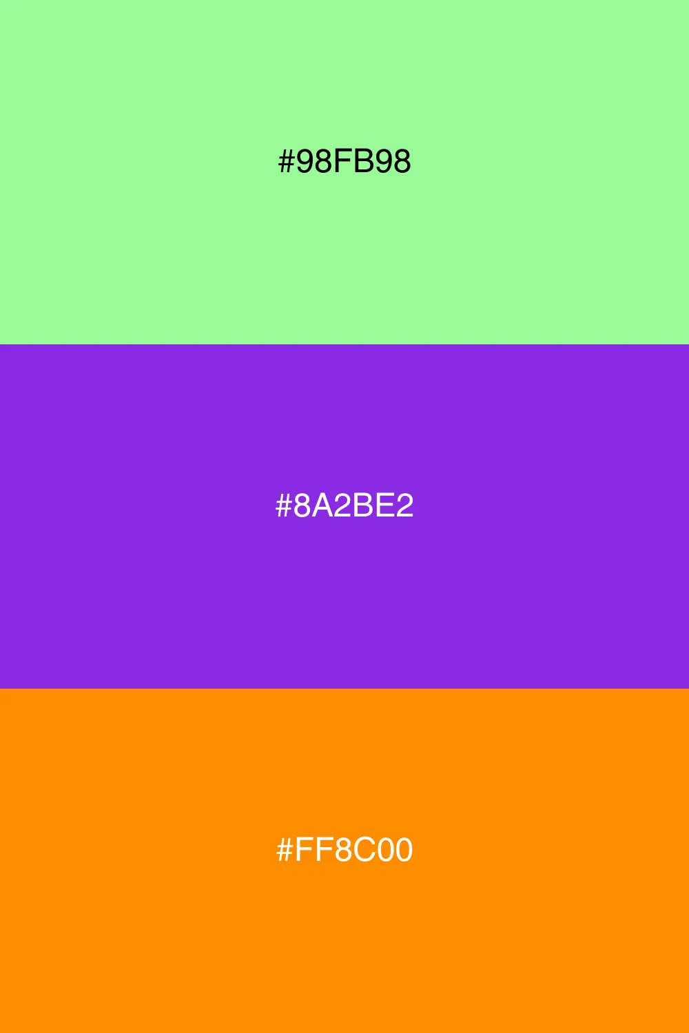 Balanced and vibrant color triangle.
