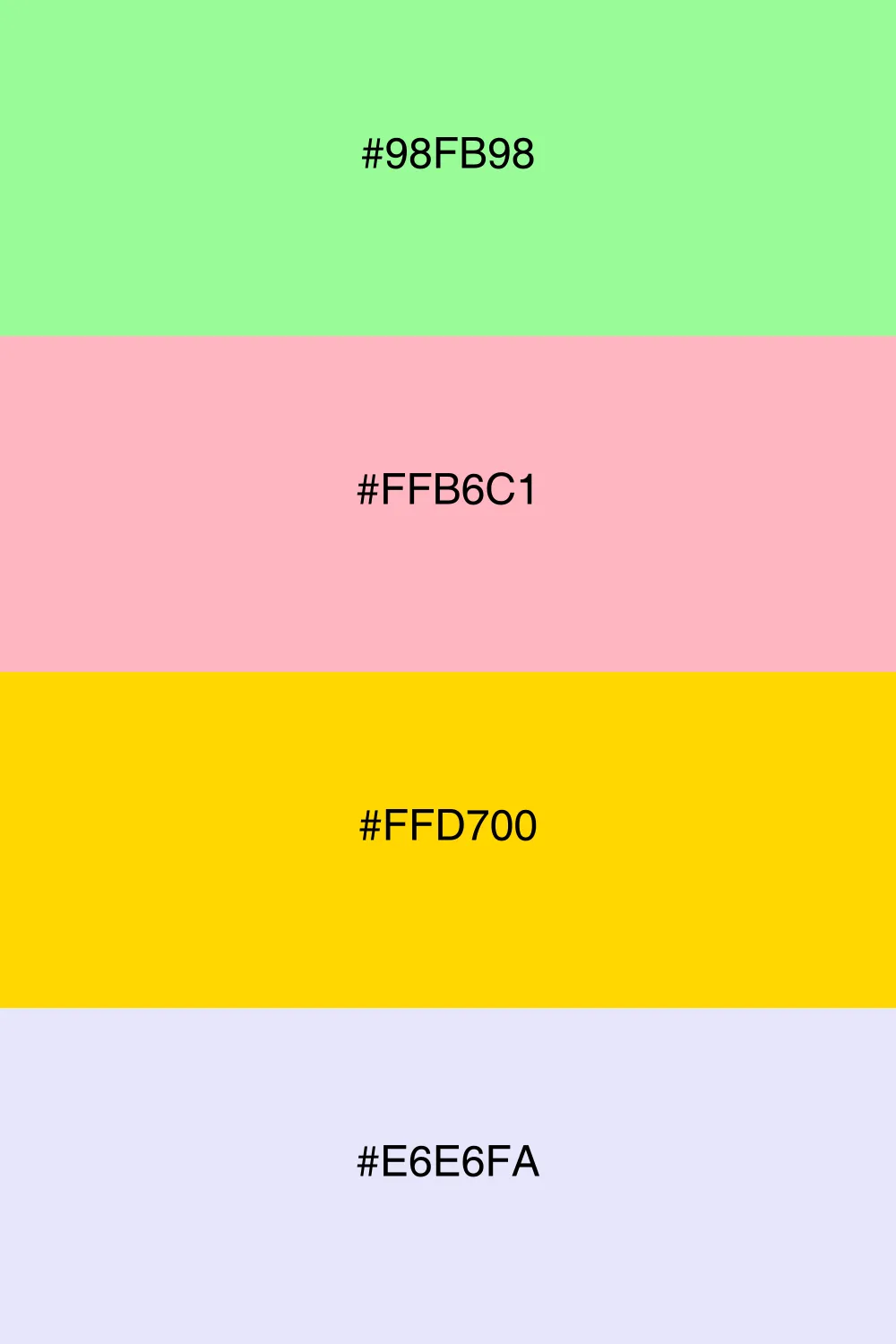 A soft and playful pastel palette for a dreamy vibe.