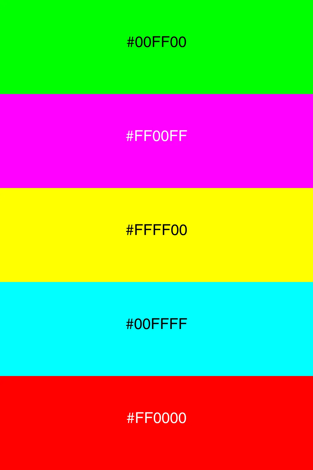 Élénk neon színek, fiatalos és figyelemfelkeltő.